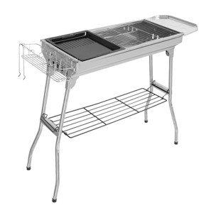NAYSAYE Grill Racks Portable Stainless Steel BBQ Grill Durable for Outdoor and Home Use, Silver, 39.3"*12.2"*27.9" - 1 of 4