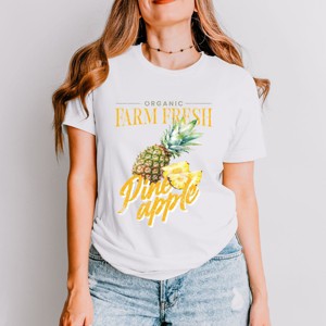 Simply Sage Market Farm Fresh Pineapple Watercolor Short Sleeve Tee - 1 of 4