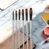 Unique Bargains for Acrylic Wooden Handle with Nylon Bristles Black White 6 Pcs - 2 of 3