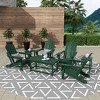 WestinTrends 7 Piece Set Outdoor Folding Adirondack Chairs with Coffee Table Side Table - 2 of 4