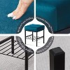 KTMBDW Vanity Stools Velvet Footstool, Soft Ottoman 4 Metal Legs, Furry Padded Seat, Modern Multifunctional Chairs for Living Room, Bedroom - 4 of 4