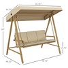 Aghana Digitals 3-Seater Outdoor Patio Swing with Adjustable Canopy, Removable Cushions & - 3 of 4