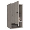 SEVOBAL Bathroom Storage Cabinets Wall Mounted Single Door Medicine Cabinet with Multiple Shelves for Bathroom, Light Gray, 13.8"*16.2"*28.5" - 2 of 4