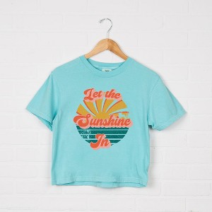 Simply Sage Market Women's Let the Sunshine In Short Sleeve Relaxed Fit Cropped Graphic Tee - 1 of 3