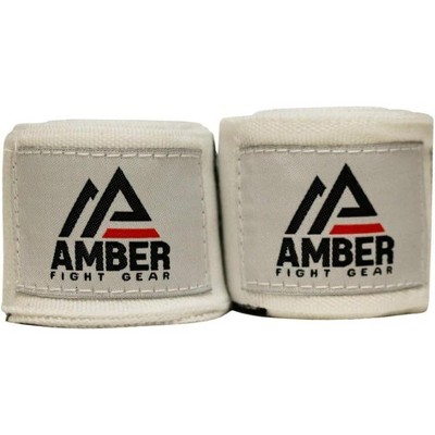 Amber Fight Gear Semi-Elastic 180" Professional Hand Wraps with Hook and Loop Closure for Boxing, Kickboxing, Muay Thai, MMA