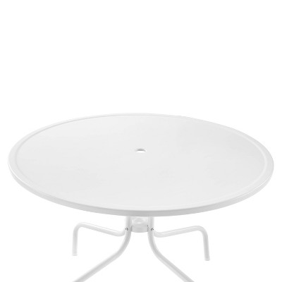 Bates White Gloss 5-Piece Metal Outdoor Dining Set