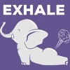 Junior's Design By Humans Exhale Elephant Beyond Yoga Meditation By JplusFunny T-Shirt - 2 of 3
