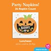 Big Dot of Happiness Jack-O'-Lantern Happy Halloween Party Napkins, Kids Halloween Party Decor, White 3-Ply Paper Luncheon Napkins - 24 Count - 4 of 4