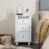 Costway Bathroom Floor Cabinet Chest Storage Organizer Shelf Wood Kitchen Collection - 4 of 4