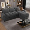Vipbear 78/104 inch Modular Sectional Sleeper Sofa with Pull Out Bed,L/U-Shaped Sectional Sofa with USB Ports/Adjustable Backrest,Tool-Free Assembly - 2 of 4