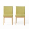 GDFStudio Hampton Mid-Century Modern Fabric Upholstered Armless Dining Chairs (Set of 2) - 2 of 4
