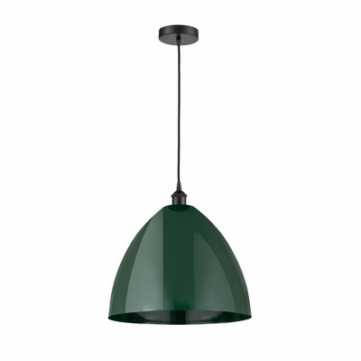 Plymouth Dome - 1 Light Cord Hung Mini Pendant In Industrial Style-18.75 Inches Tall and 16 Inches Wide