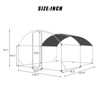 Large Walk-in Chicken Coop with Run for Backyard, 13 x 9.8 ft Metal Poultry Cage with Waterproof Cover, Dome Roof Hen House for Chickens/Ducks/Rabbits - 2 of 4
