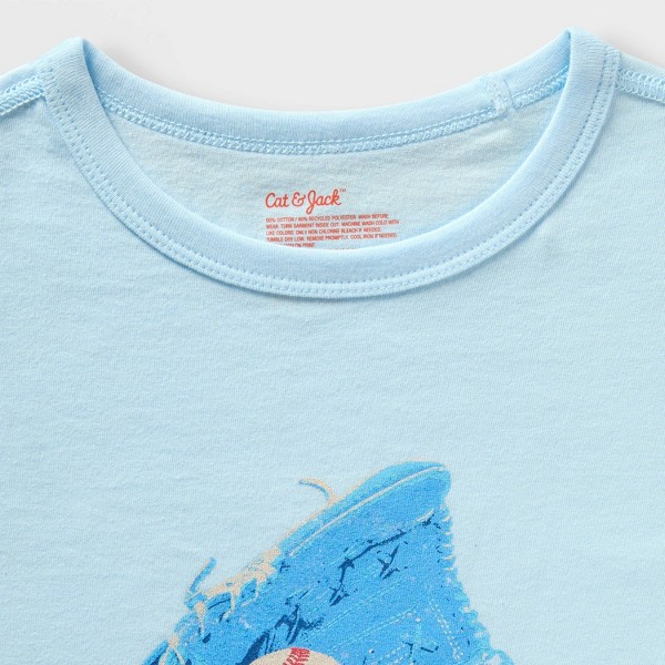 Paquete de 2 Camisetas de Manga Corta Adaptables con Estampado 'Deporte/Béisbol' para Niño - Cat & Jack™ Azul Marino/Aqua 3