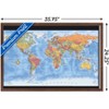 Trends International Map - World Time Zones Framed Wall Poster Prints - 3 of 4