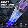 Teendow Cordless Handheld Vacuum for Car Interior, Portable 6000Pa Rechargeable Cleaner, Purple - 3 of 4