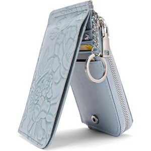 FATMOON Wallet for Women,Slim RFID Blocking Leather Wallet - with Zipper Pocket, Compact Card Holder for Handbags, Travel, Daily Use - 1 of 4