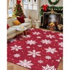 COZONY Christmas Area Rug Mat, Washable Non-Slip Holiday Runner Carpet with Snowflake Pattern for Living Room, Bedroom Decor - 3 of 4