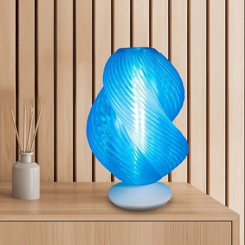 JONATHAN Y Gema 13.5" Mid-Century Coastal Plant-Based PLA 3D Printed Dimmable (Includes LED Light Bulb) Table Lamp - image 1 of 4