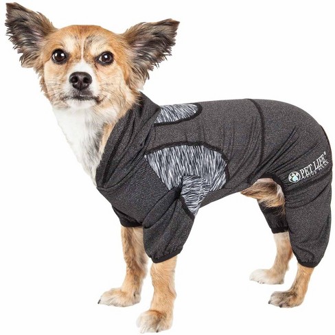 Pet Life (R) Active 'Pawsterity' Heathered Performance 4-Way Stretch Two-Toned Full Bodied Hoodie - image 1 of 4