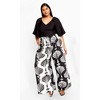 CITY CHIC | Women's Plus Size  Peta Print Pant - black - 18W - 2 of 4