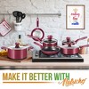  NutriChef Non-Stick Kitchenware Pots & Pans, Gray Inside & Red  Outside, Metal + Silicone Handle, PTFE/PFOA/PFOS Free NCCW11RDL, 11 Pcs.  Stylish Kitchen Cookware Set w/Elegant Lines Pattern: Home & Kitchen