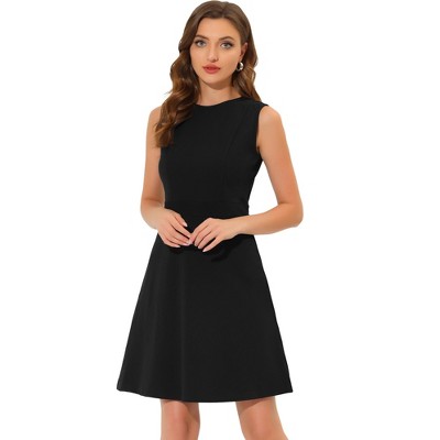 Black Sleeveless Fit and Flare Dress