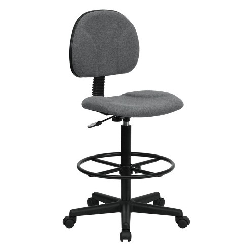 Flash Furniture Black Fabric Contemporary Adjustable Height Swivel