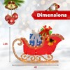 Costway 4 FT Long Christmas Santa's Sleigh Pre-lit Holiday Decoration with LED Lights - 4 of 4