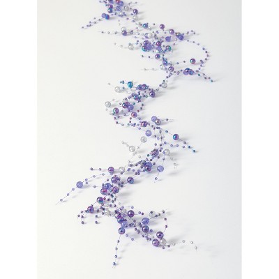 Sullivans Iridescent Purple Bead Garland 60"L Purple