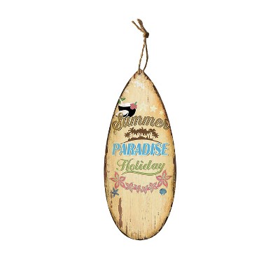 Beachcombers Brown Paradise Holiday Sign 9.43 x 0.35 x 22.4 Inches.