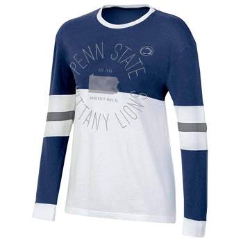 NCAA Penn State Nittany Lions Women's Long Sleeve Color Block T-Shirt