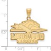 Black Bow Jewelry 10k Yellow Gold Longwood Lancers NCAA Large Pendant - 2 of 3