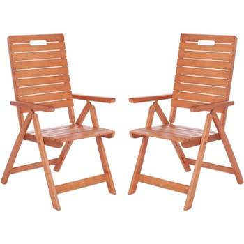 Rence Folding Chair (Set of 2) - Natural - Safavieh