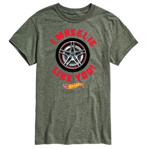 Men's - Hot Wheels - Valentine's I Wheelie Like You Short Sleeve Graphic T-Shirt - 1 of 4