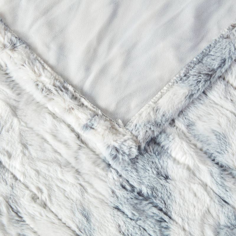 50"x70" Aina Marble Faux Fur Heated Throw Blanket - Beautyrest, 5 of 12