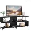 TV Stand with Power Outlets,Entertainment Media Center with Open Storage Shelves for TV up to 60",Industrial TV Console Table for Living Room,Bedroom - 2 of 4