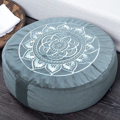 Florensi 16" Round Meditation Cushion, Removable & Washable Velvet ...