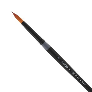 Creative Mark Beste Golden Taklon Round #8 Artist Brush, Professional Watercolor Brushes, For Acrylic Painting, Short Handle, Sharp Edges, Hand-Tied & - 1 of 4