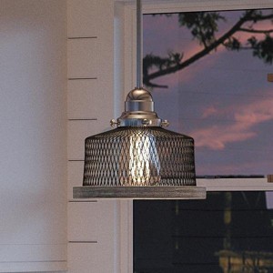 Urban Ambiance Luxury Vintage Pendant Light,  7"H x 8"W,  Brushed Nickel Finish, UHP2730 - 1 of 4
