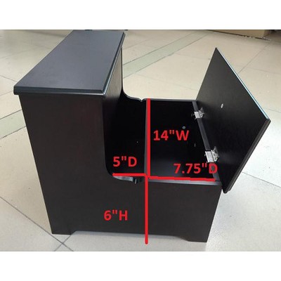 Dark Cherry Wooden 2-Step Storage Step Stool