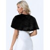 INSPIRE CHIC Women's Retro Winter Bridal Wedding Cropped Faux Fur Shawls - 4 of 4