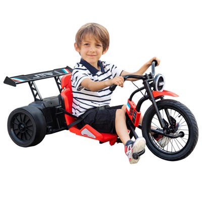 Ride On 3 Wheelers Go Kart for Kids, 24V 14Ah Battery Two 300W Motors
