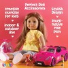 Pink Convertible 2-Seater Vehicle Doll Accessories with Lights and Sounds 10 Pc - Toy Car Includes Helicopter Doll, 2 Figurines, Dining Table Set - 3 of 4