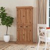 Nantucket Kitchen Storage Pantry - Natural: Home Styles, Hardwood Standing Cabinet with Drawer & Shelves - 2 of 4