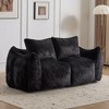 Okak Ultra Soft Fluffy Loveseat Floor Bean Bag Sofa with Plump Pillows,Oversized Lazy Lounge Couch for Living Room,Bedroom - 3 of 4