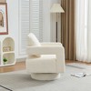LOVMOR 29.13" W Square Swivel Accent Chair, Modern Rotating Arm Chair with Open Back,360 Degree Rotation, Lounge Club Chair w/ Removable Back Cushion - 4 of 4
