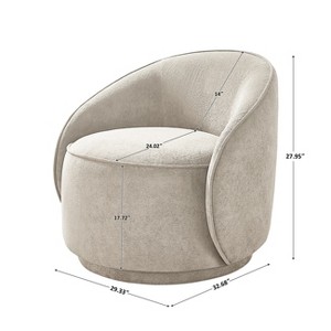 VANOMi Upholstered Sloped-Arm Swivel Chair - 1 of 4