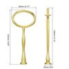 Unique Bargains 3-Tier Cupcake Stand Handles with Screws Oval Gold 2 Sets - 2 of 4