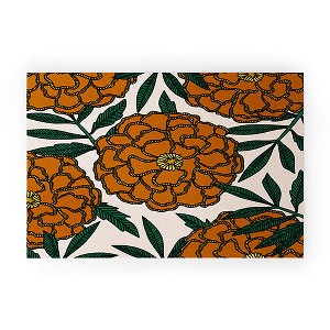 Alisa Galitsyna Orange Marigolds Looped Vinyl Welcome Mat - Society6 - 1 of 4